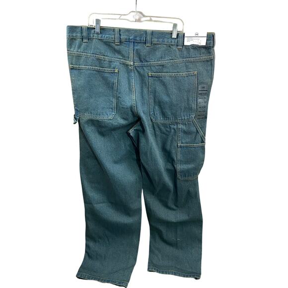 New Harbor Bay Blue Carpenter Jeans Mens Size 44 x 32 Rugged Loose fit Leg NWT - Picture 2 of 10